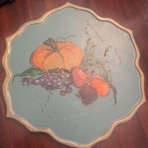 Vintage Hand Painted Wooden Wall Art
